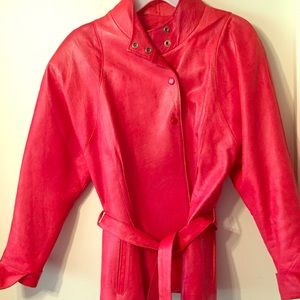 Red Leather Jacket- made and bought in Ecuador